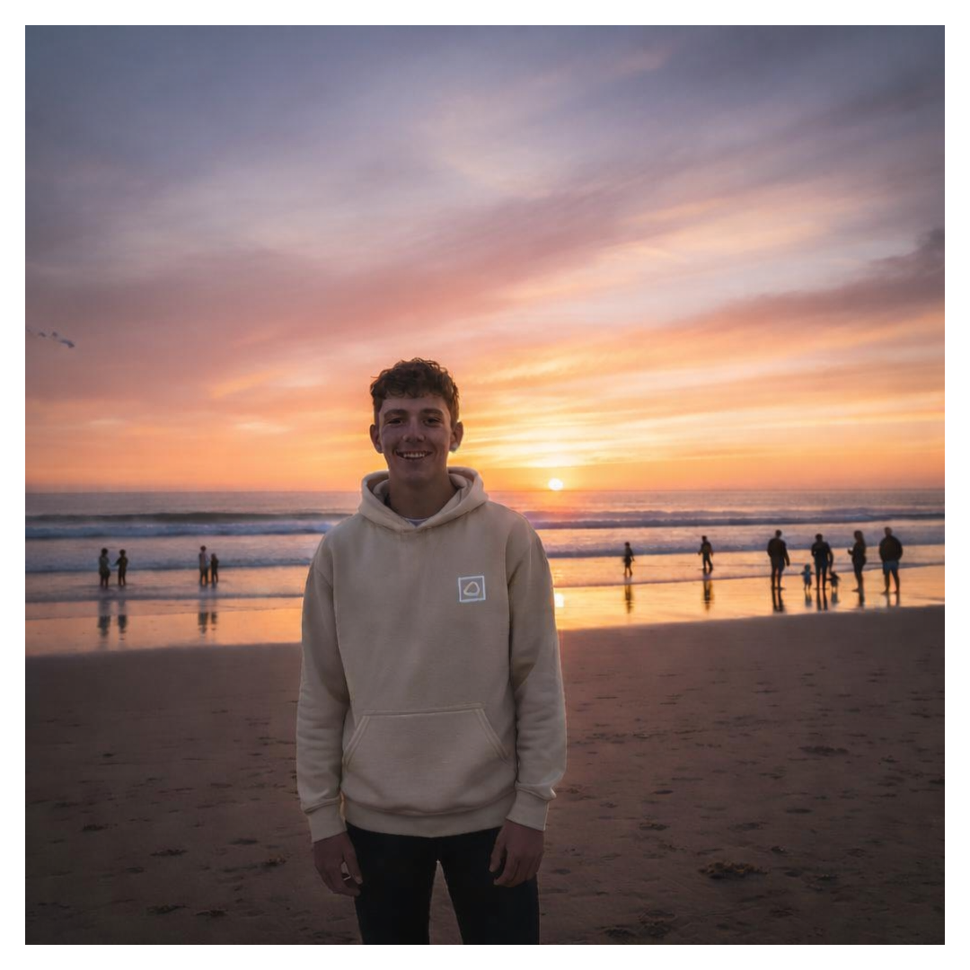 Youth Sand Fleece Hoodie | Coastal Surf Apparel | White Pebble Co